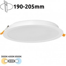 Φωτιστικό LED Στρογγυλό Χωνευτό 24W 230V 2500lm IP54 CCT 3000/4000/6500K